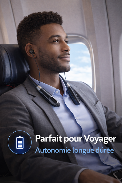 🎧 Casque Bluetooth Tour de Cou – Liberté Totale & Son Puissant