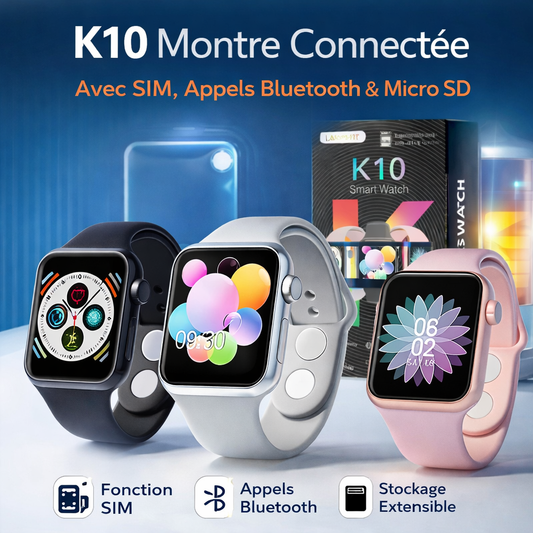 ⌚ Montre Connectée K10 – Appels, Santé & Notifications au Poignet