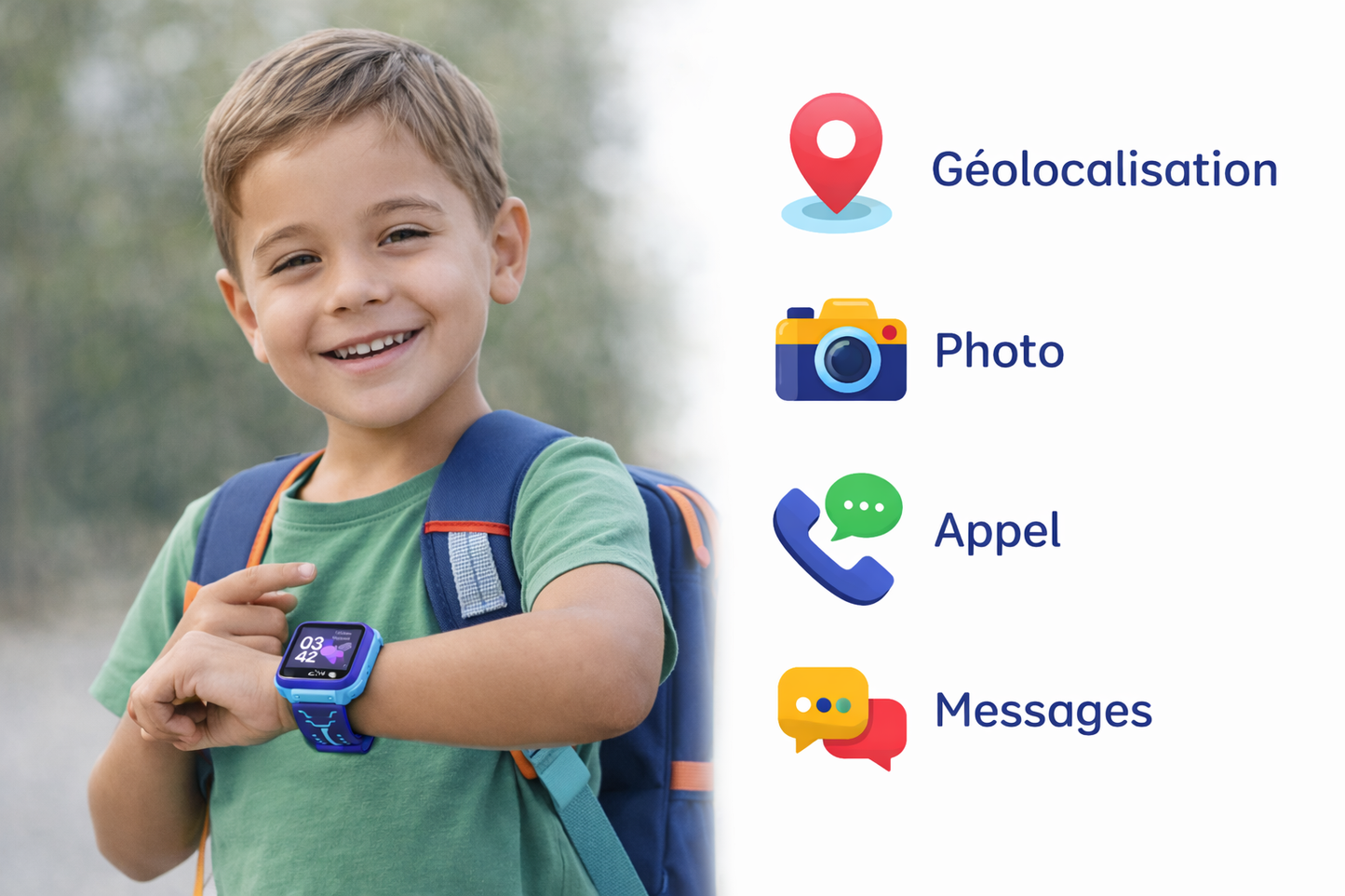 Montre Connectée GPS Enfant – Sécurité ,Sérénité pour les Parents & Port carte SIM