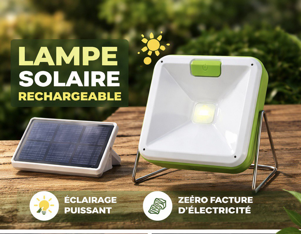 Lampe Solaire LED Portable – Lumière fiable pour toute la famille